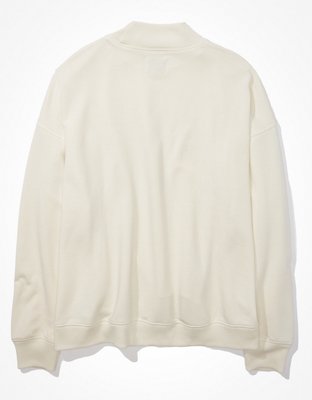 AE Oversized Fleece Graphic Mock Neck Sweatshirt