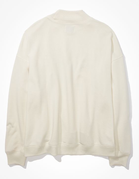 AE Oversized Fleece Graphic Mock Neck Sweatshirt