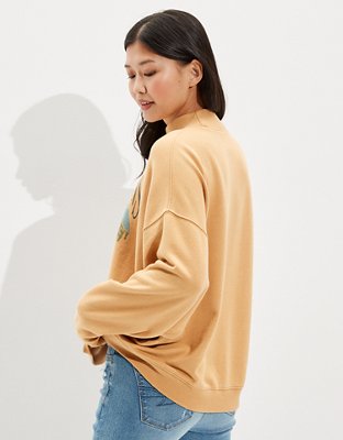 AE Oversized Fleece Graphic Mock Neck Sweatshirt