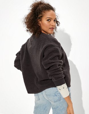 Женские худи American Eagle AE Sherpa Crew Neck Sweatshirt — фото 2