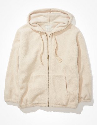 AE Sherpa Checkered Quarter-Zip Hoodie