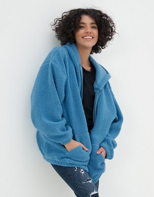 Ae fuzzy teddy outlet sherpa hoodie