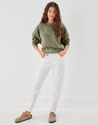 Женские худи American Eagle AE Embroidered Crew Neck Sweatshirt — фото 5