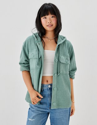 AE Oversized Button-Up Shacket