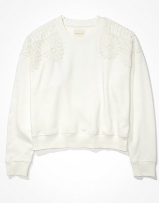 Aerie Sunday Soft Lace Up Sweatshirt in Sycamore Green - $39 (35