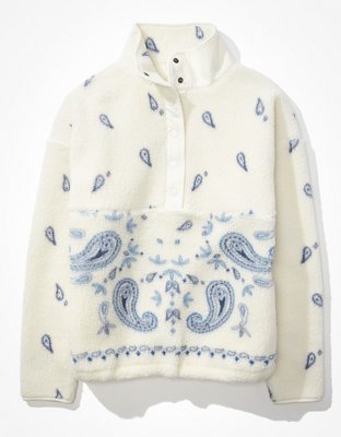 Женские худи American Eagle AE Printed Sherpa Anorak Sweatshirt — фото 3