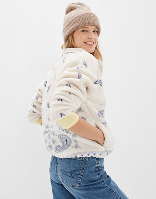 Женские худи American Eagle AE Printed Sherpa Anorak Sweatshirt — фото 2