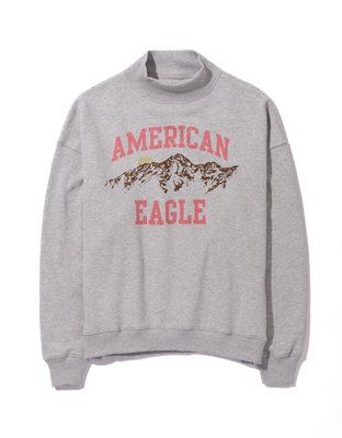 AE Sweatshirt con gráfico y cuello alto