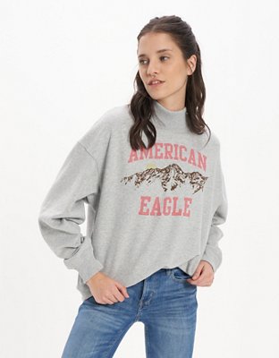 AE Graphic Mock Neck Sweatshirt