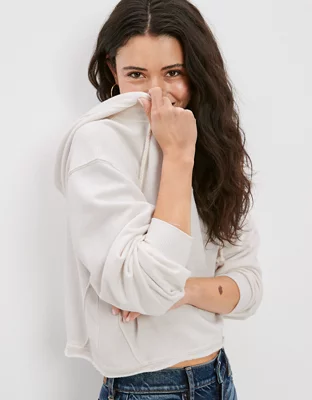 AE Cropped V-Neck Hoodie