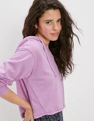 AE Cropped V-Neck Hoodie