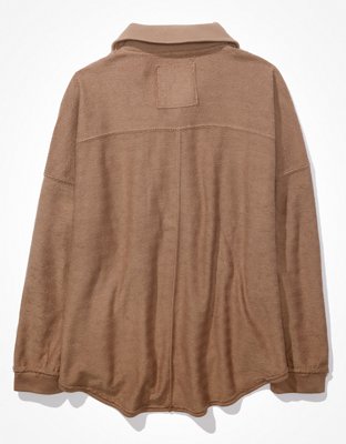 Женские худи American Eagle AE Textured Henley Sweatshirt — фото 4