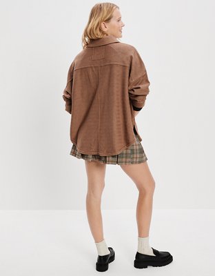 Женские худи American Eagle AE Textured Henley Sweatshirt — фото 2