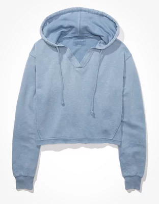 AE Cropped V-Neck Hoodie
