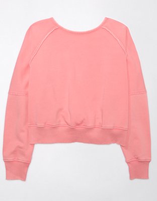 Женские худи American Eagle AE Long-Sleeve Cropped Twist-Back Sweatshirt — фото 3