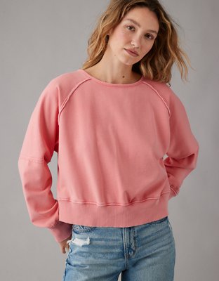 Женские худи American Eagle AE Long-Sleeve Cropped Twist-Back Sweatshirt — фото 2