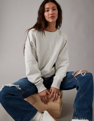 TIC TOC Women Casual Fleece Pullover Cropped Hoodie Long Sleeve Lounge Crop  Sweatshirt, ASH, S at  Women's Clothing store