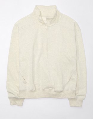 Ae fleece cinched discount quarter zip sweatshirt