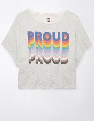 Женские футболки American Eagle AE Pride Fleece T-Shirt — фото 3