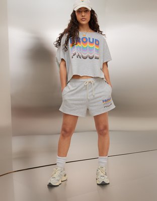 Женские футболки American Eagle AE Pride Fleece T-Shirt — фото 2