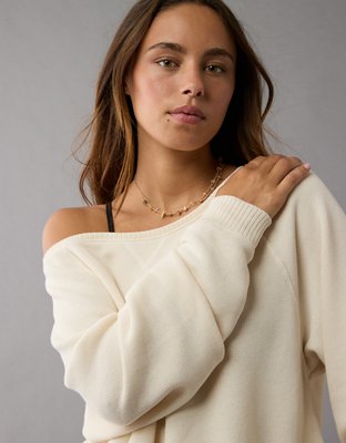 AE Oversized Off-The-Shoulder Sweatshirt