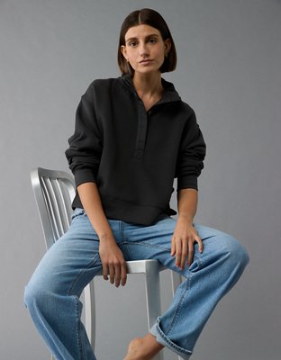 AE Classic Henley Fleece Sweatshirt