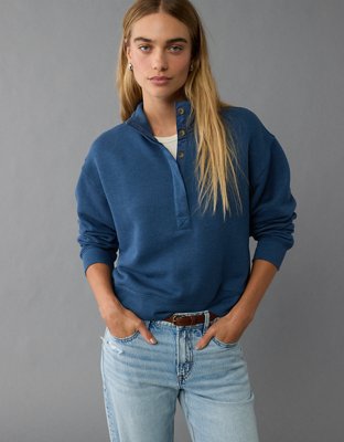 AE Classic Henley Fleece Sweatshirt