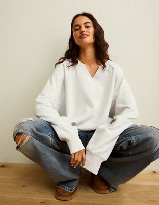 AE Oversized Notch Neck Big Hug Sweatshirt