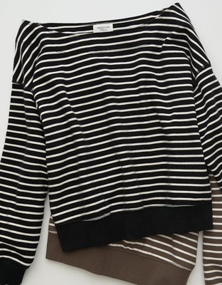 【うゆ】amerge laceup2way offshoulder Genrovia - Off-Shoulder Plain Lace-Up Sheer Top | YesStyle