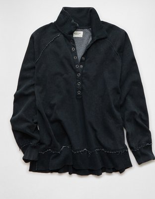 AE Big Hug Sweatshirt con Cuello Henley