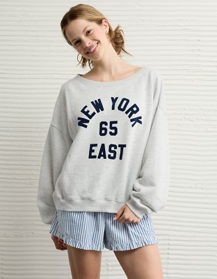 AE Off The Shoulder Destination Graphic Sweatshirt