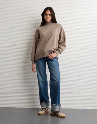 AE Everyday Luxe Mock Neck Sweatshirt