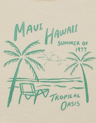 AE Off-the-Shoulder Short-Sleeve Sweatshirt