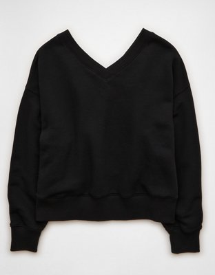 AE Cropped V-Neck Sweatshirt
