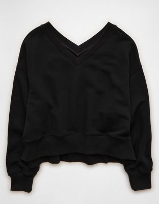 AE Cropped V-Neck Sweatshirt