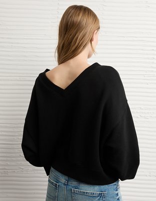 AE Cropped V-Neck Sweatshirt