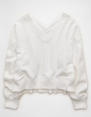 AE Cropped V-Neck Sweatshirt