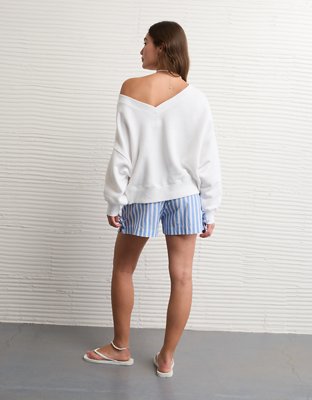 AE Cropped V-Neck Sweatshirt
