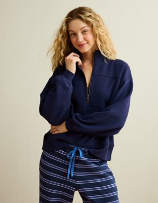 AE Everyday Luxe Quarter-Zip Pocket Sweatshirt