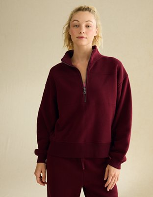 AE Everyday Luxe Quarter-Zip Pocket Sweatshirt