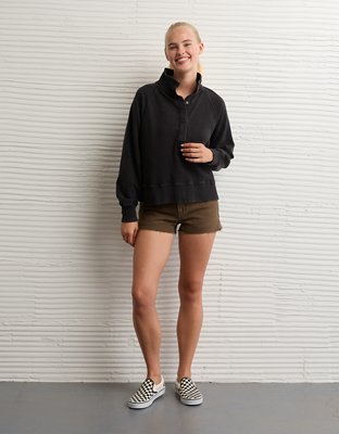 AE Big Hug Fleece Henley Sweatshirt