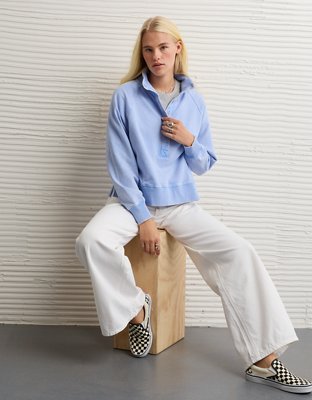 AE Big Hug Fleece Henley Sweatshirt