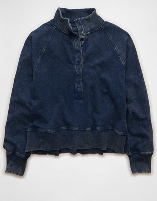 AE Big Hug Fleece Henley Sweatshirt