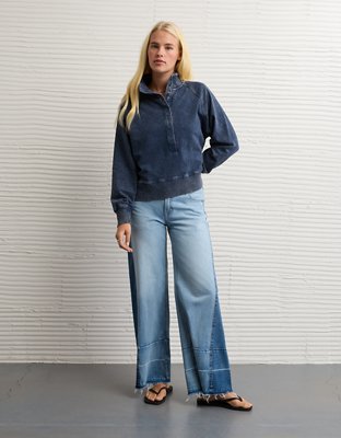 AE Big Hug Fleece Henley Sweatshirt