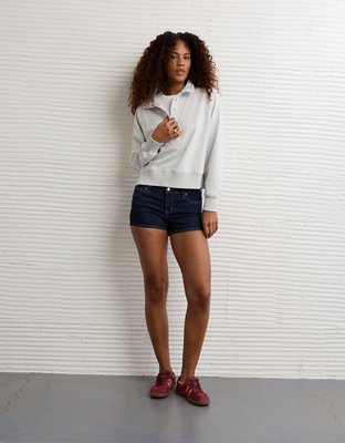 AE Big Hug Fleece Henley Sweatshirt | American Eagle