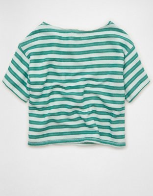 AE Off-the-Shoulder Fleece T-Shirt