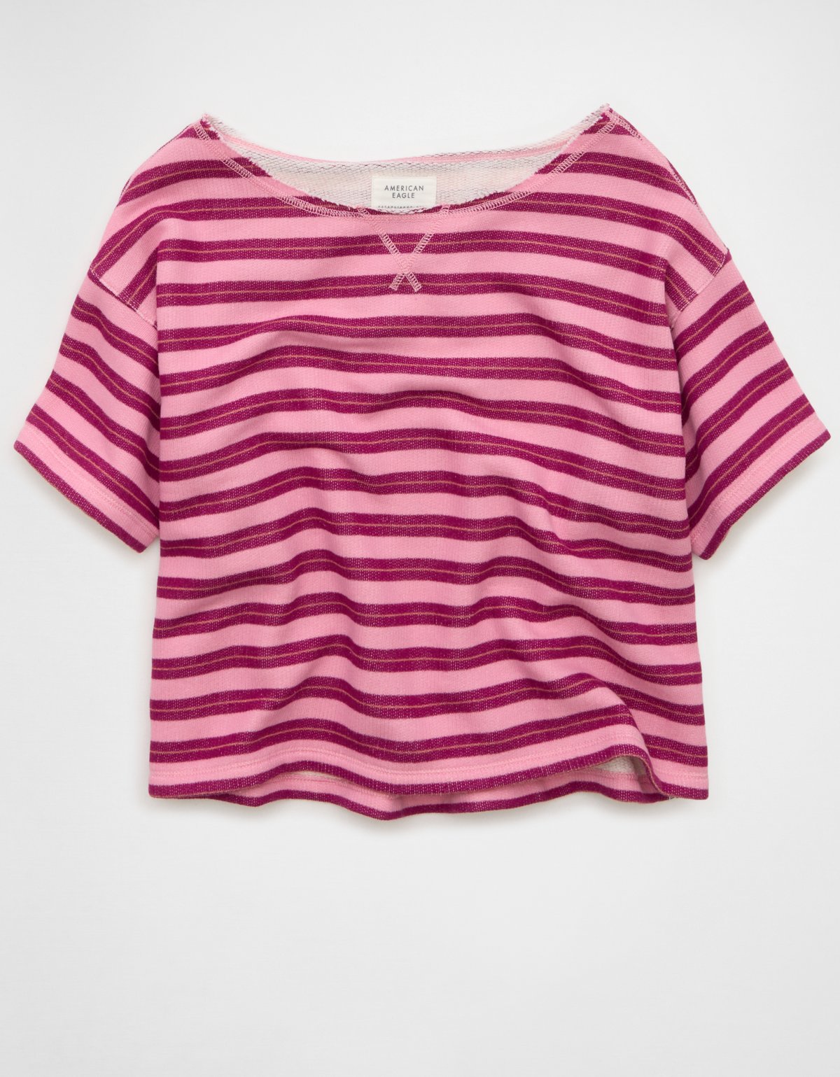AE Off-the-Shoulder Short-Sleeve Sweatshirt - image 3