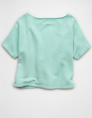 AE Off-the-Shoulder Fleece T-Shirt