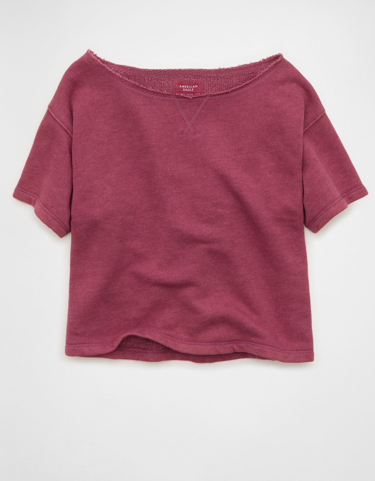 AE Off-the-Shoulder Short-Sleeve Sweatshirt - image 3