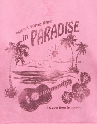 AE Off-the-Shoulder Fleece T-Shirt